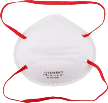Полумаска фильтрующая STAYER &quot;MASTER&quot; коническая, многослойная, класс защиты FFP1 11117 купить в Сургуте