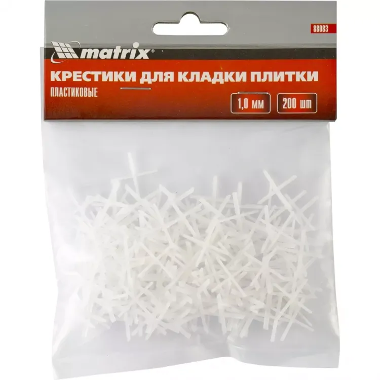 Крестики 1,0 мм для кладки плитки упаковка 200 штук Matrix 88083 купить в Сургуте