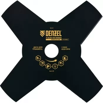 Диск для триммера 230 х 25,4 толщина 1,6 мм 4 лезвия DENZEL 96323 купить в Сургуте