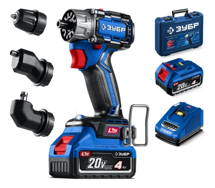 Бесщеточная дрель-шуруповерт Зубр КОМПАКТ Комби #3, 2 АКБ LMS (4 Ач), в кейсе DB-50-42-H3 серия «ПРОФЕССИОНАЛ» купить в Сургуте