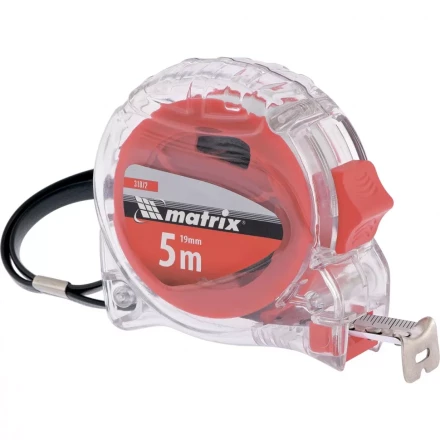 Рулетка Crystal 5 м х 25 мм корпус из поликарбоната Matrix 31073 купить в Сургуте