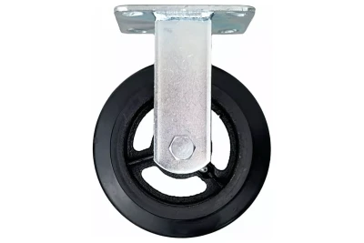 Аппаратное неповоротное колесо большегрузное HITCH 125*50 резина черная FCd54 (SZ085000)
