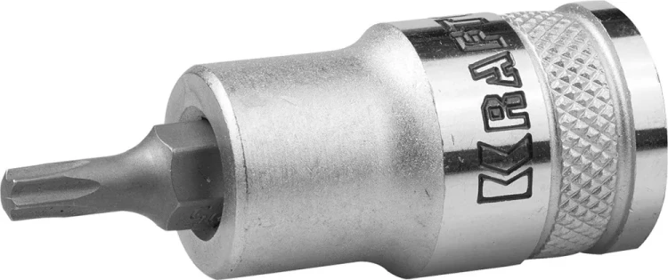 Торцовая бита-головка KRAFTOOL "INDUSTRIE QUALITAT", материал S2, TORX, сатинированная, 1/2", Т25 27905-25_z01 купить в Сургуте