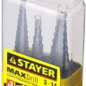 Набор STAYER "MASTER": Ступенчатые сверла по сталям и цвет.мет., сталь HSS, d=3-14мм,12ступ. d 4-12 мм 5 ступ., d 6-20мм 8ступ. 29660-3-20-H3 купить в Сургуте