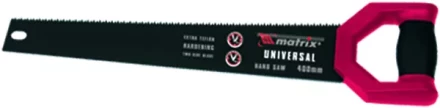 Ножовка по дереву UNIVERSAL,350 мм две рабочие кромки 13-14 TPI и 7-8 TPI,тефлоновое покр. MATRIX 23570 купить в Сургуте