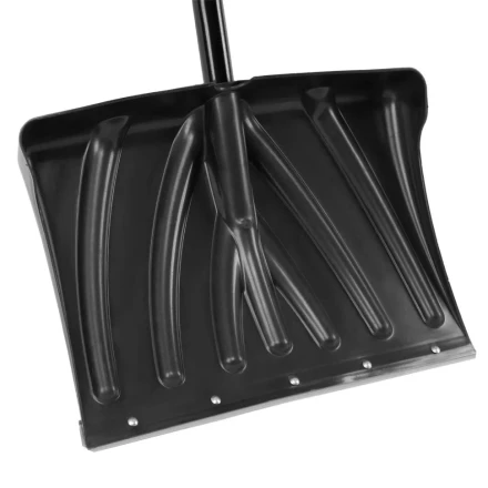 Лопата для уборки снега пластиковая, 450х325х1370 мм, стальной черенок, Palisad 61660 купить в Сургуте