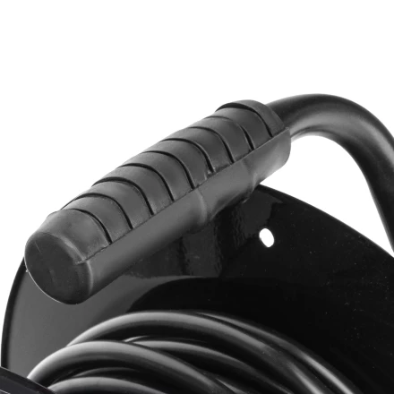 Удлинитель силовой Сибртех 20 м, 16А, тип УХз16, ПВС 3 x 2.5 мм, на стальной катушке, 4 розетки  95872 купить в Сургуте