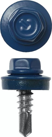 Саморезы ЗУБР &quot;ПРОФЕССИОНАЛ&quot; окраш., RAL 5005 синий насыщен., для крепл. кров. матер. к металл. констр., 5.5x25мм, 420шт 4-300315-55-025-5005 купить в Сургуте