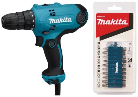 Дрель-шуруповёрт Makita DF0300X3 сетевая купить в Сургуте