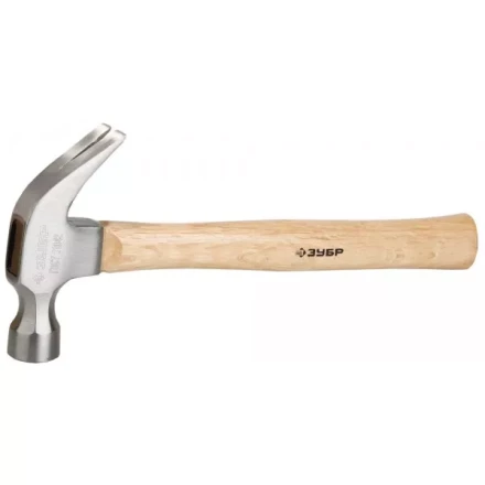 Молоток-гвоздодер ЗУБР кованый, с деревянной рукояткой, 560г 20237-560 купить в Сургуте
