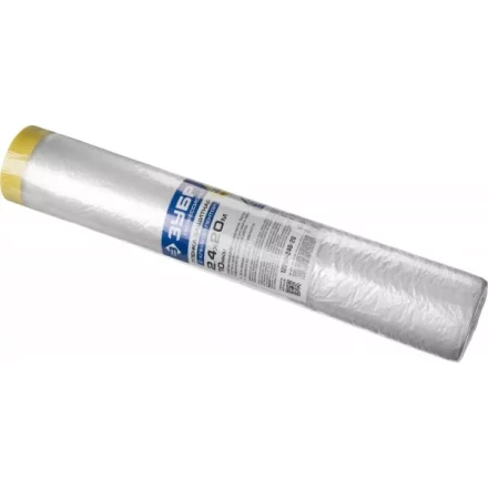 Пленка ЗУБР &quot;ПРОФЕССИОНАЛ&quot; защитная с клейкой лентой, HDPE, 10мкм, 2,4х20м 12250-240-20 купить в Сургуте