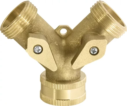 Разветвитель 2- х  канальный регулируемый внешняя и внутренняя резьба 3/4&quot; латунный  PALISAD 66523 купить в Сургуте