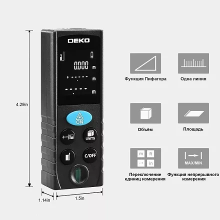 Дальномер лазерный LRD110-100m DEKO купить в Сургуте