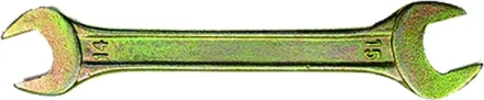 Ключ рожковый 24 х 27 мм желтый цинк СИБРТЕХ 14314 купить в Сургуте