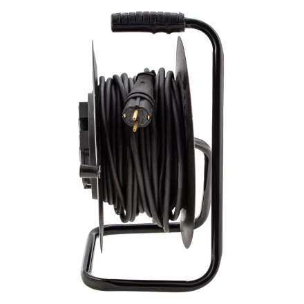 Удлинитель силовой 20 м Сибртех 95875, 16А, тип УХз16, КГ 3 x 1.5 мм, на стальной катушке, 4 розетки купить в Сургуте