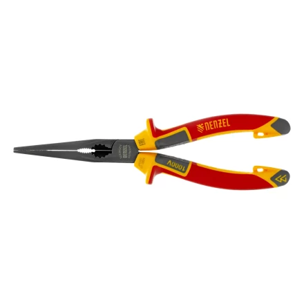 Длинногубцы прямые Denzel 17305, диэлектрические рукоятки до 1000 В, трехкомпонентные рукоятки, 205мм купить в Сургуте