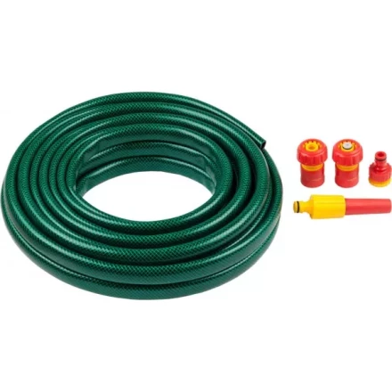 Набор поливочный GRINDA: Шланг 3/4&quot;x15 м, наконечник-распылитель, поливочная арматура 428497-3/4-15 купить в Сургуте