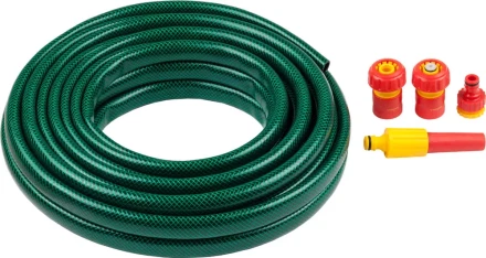 Набор поливочный GRINDA: Шланг 3/4&quot;x15 м, наконечник-распылитель, поливочная арматура 428497-3/4-15 купить в Сургуте