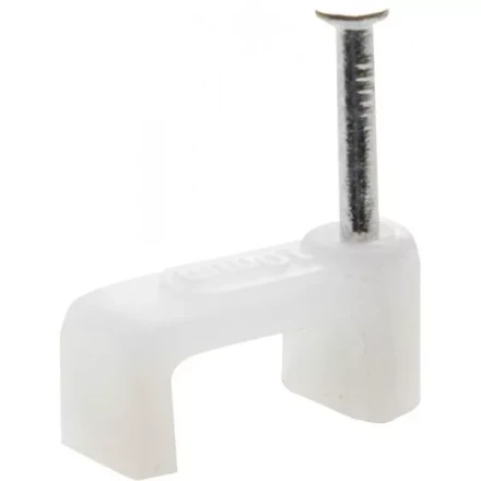 Скоба-держатель для плоского кабеля, с оцинкованным гвоздем, 4 мм, 100 шт, STAYER Master 4511-04 4511-04 купить в Сургуте