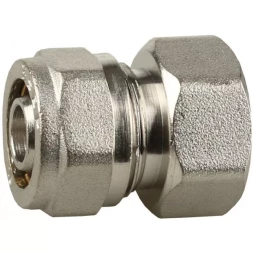 Соединитель ЗУБР с внутренней резьбой, цанга-гайка, 1/2&quot;х16х2,0 мм, никель 51402-16-1/2