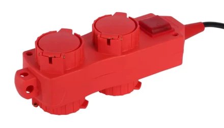 Удлинитель СВЕТОЗАР электрический с заземлением, выключатель, евро, 4 (2х2) гнезда, с крышками, 5м SV-55017-5 купить в Сургуте