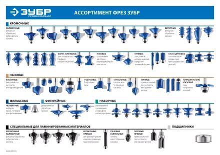 Фрезы кромочные фигурные №6(многопрофильные) серия ПРОФЕССИОНАЛ купить в Сургуте