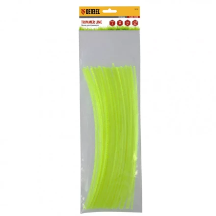 Леска для триммера &quot;зубчатый квадрат&quot; нарезанная 3 мм х 30 см 50 шт Flex cord Denzel 96104 купить в Сургуте