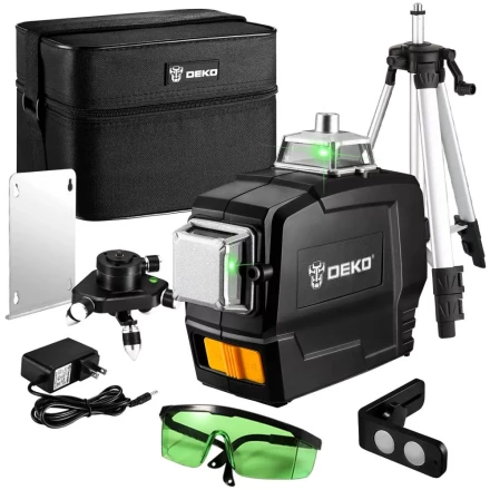 Уровень лазерный DEKO DKLL12PG1 SET2, 065-0235, со штативом купить в Сургуте