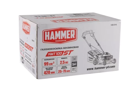 Газонокосилка бензиновая самоходная HAMMER KMT100ST купить в Сургуте