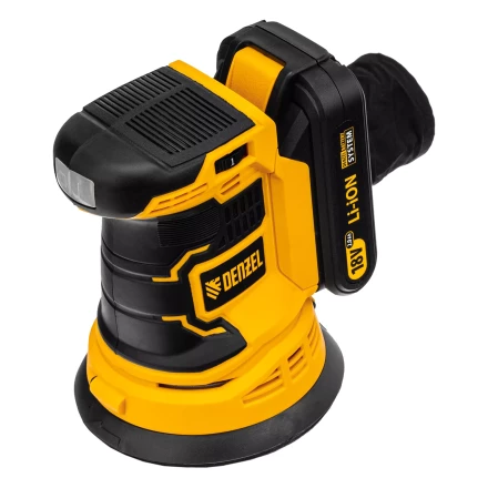 Машина шлифовальная эксцентриковая аккумуляторная Denzel 28470 COS-125, 18В Li-Ion купить в Сургуте