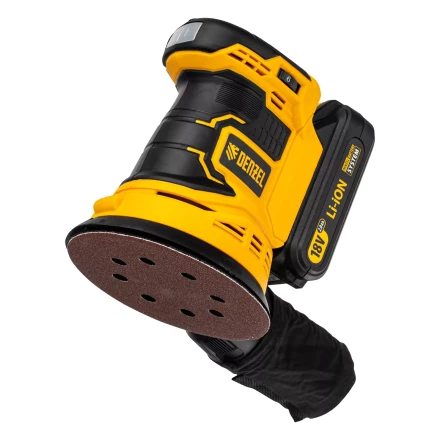 Машина шлифовальная эксцентриковая аккумуляторная Denzel 28470 COS-125, 18В Li-Ion купить в Сургуте