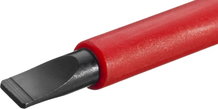 Отвертка KRAFTOOL, высоковольтная, Cr-Mo-V стержень, двухкомпонент. маслобензостойкая рукоятка, SL, 2,5х75мм 250083-2.5-075 купить в Сургуте