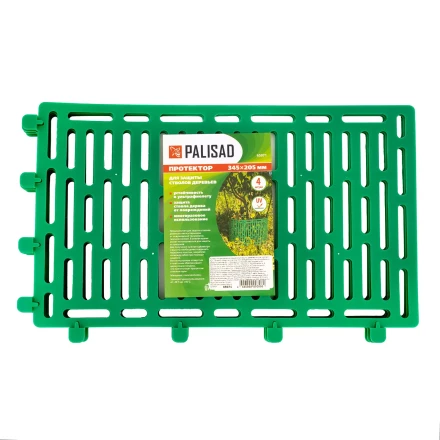Протектор для защиты стволов деревьев, комплект 4 шт., зеленый Palisad 65071 купить в Сургуте