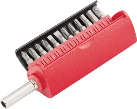 Набор бит, сталь S2, 12 шт, встроенный магнитный адаптер, в пласт. боксе  MATRIX MASTER 11314 купить в Сургуте