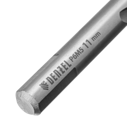 Сверло спиральное по металлу Denzel, 11 x 142 мм, Р6М5, Golden Tip, 718243 купить в Сургуте
