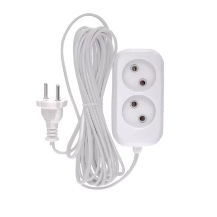 Удлинитель бытовой без заземления 5 м 2 розетки 6 А серия УХ6 Denzel 95922 купить в Сургуте