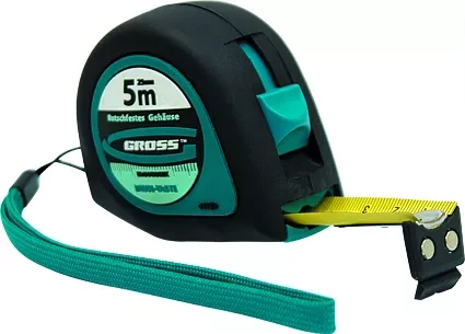 Рулетка "Ergonomisch" 5 м x 19 мм магнитный обрезиненный зацеп  GROSS 31102 купить в Сургуте