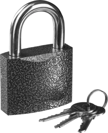 Замок STAYER &quot;STANDARD&quot; навесной, металлический корпус, закаленная дужка, 63 мм 37160-60 купить в Сургуте
