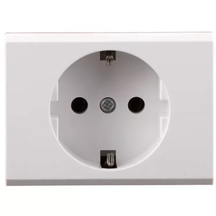 Розетка СВЕТОЗАР &quot;ЭФФЕКТ&quot; с заземлением, одинарная, без вставки и рамки, цвет белый, 16А/~250В SV-54400-W купить в Сургуте