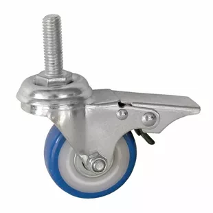 Колесо аппаратное поворотное SCtvb 25 50 мм с болтом и тормозом (синяя резина) 1027145 купить в Сургуте