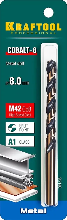 Сверла по металлу HSS-Co 29656-8 купить в Сургуте