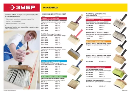 Макловица ЗУБР &quot;АКВА&quot;, искусственная щетина, пластмассовый корпус, 30х100мм 01817-10 купить в Сургуте