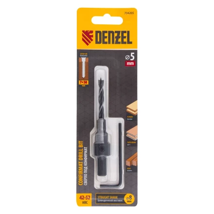 Сверло-зенкер под конфирмат, 5 мм, Denzel 704205 купить в Сургуте