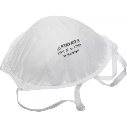 Полумаска фильтрующая STAYER &quot;PROFI&quot; коническая многослойная, класс защиты FFP1 11109 купить в Сургуте