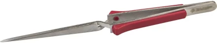 Пинцет ЗУБР д/монтажно-паечных работ, нерж сталь, фиберглассов термозащит накладки, самозажим, прямой, 160мм 22213-6-160 купить в Сургуте