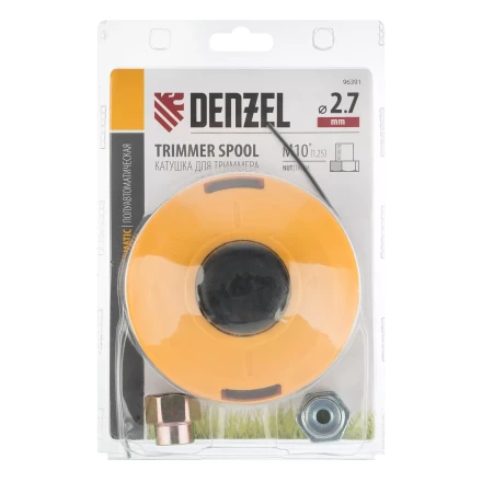 Катушка триммер. полуавтомат, гайка М10,М10,М8, лев.,шаг 1,0 1,25мм Denzel 96391 купить в Сургуте