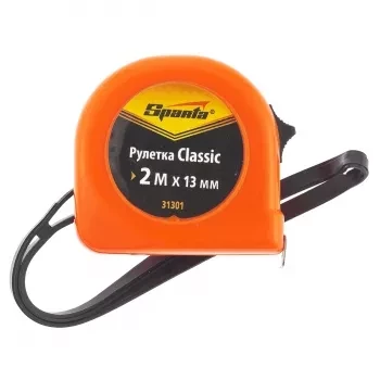 Рулетка Classic, 2 м х 13 мм, пластиковый корпус  SPARTA 31301 купить в Сургуте