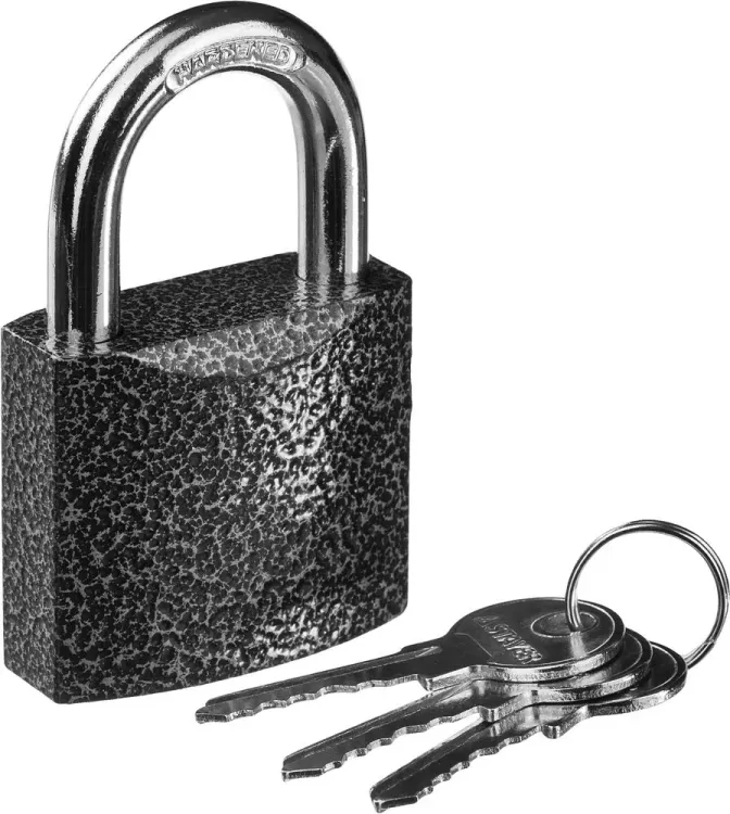 Замок STAYER "STANDARD" навесной, металлический корпус, закаленная дужка, 50 мм 37160-50 купить в Сургуте