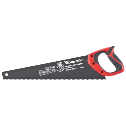 Ножовка по дереву&quot;BLACK SERIES&quot;,550 мм,7-8 TPI,зуб-3D,каленный зуб,тефлоновое покрытие полотна MTX 235799 купить в Сургуте