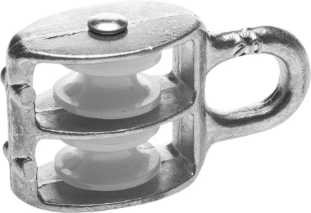 Блок ЗУБР двойной, оцинкованный, нейлоновый шкив, 6x20мм, 8 шт 4-304595-20 купить в Сургуте